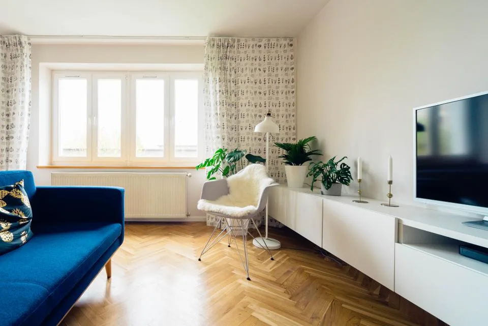 Sala de estar — Apartamento moderno de 2 quartos no Parque das Amoras