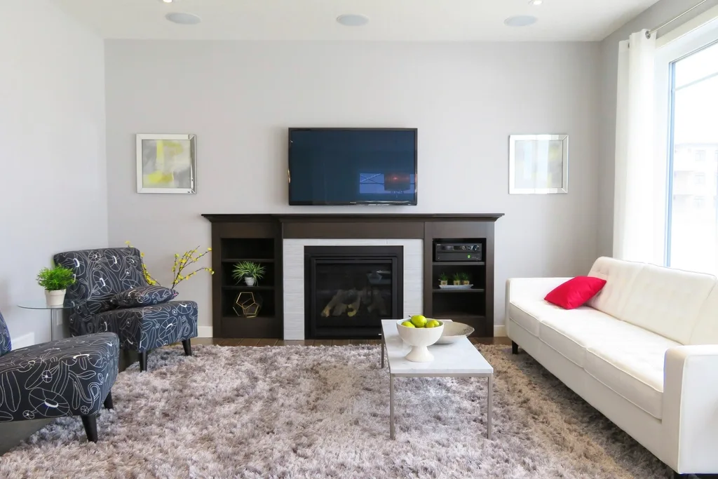 Sala de estar — Apartamento de alto padrão de 1 quarto no Jardim Bela Vista